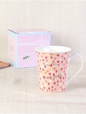 Heart Print Mug Cup Set With Gift Box 350ml (12oz)
